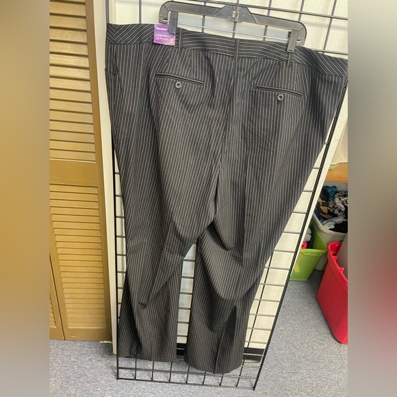 Lane Bryant Houston Tailored Stretch Black and Pink Stripe Size 26 LONG NWT - Picture 4 of 7